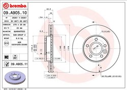 Bremžu disks BREMBO 09.A905.11 (pārdošanas vienība - 1 gab.)_2