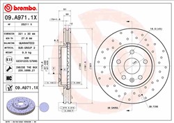 Bremžu diski BREMBO 09.A971.1X