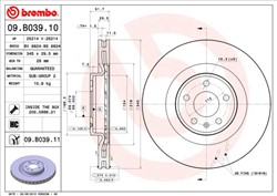 Bremžu disks BREMBO 09.B039.11 (pārdošanas vienība - 1 gab.)_2