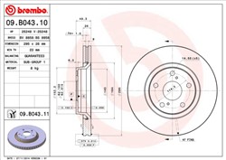 Bremžu disks BREMBO 09.B043.11 (pārdošanas vienība - 1 gab.)_2