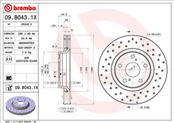 Bremžu diski BREMBO 09.B043.1X