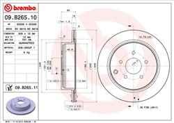 Bremžu disks BREMBO 09.B265.11 (pārdošanas vienība - 1 gab.)_0