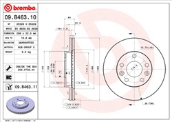 Bremžu disks BREMBO 09.B463.11 (pārdošanas vienība - 1 gab.)_2