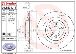 Bremžu diski BREMBO 09.B504.11