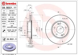 Bremžu disks BREMBO 09.B551.11 (pārdošanas vienība - 1 gab.)_0
