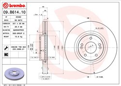 Bremžu disks BREMBO 09.B614.10 (pārdošanas vienība - 1 gab.)_2