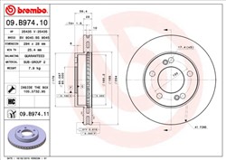 Bremžu disks BREMBO 09.B974.11 (pārdošanas vienība - 1 gab.)_0