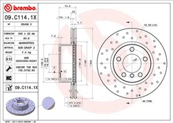 Bremžu diski BREMBO 09.C114.1X