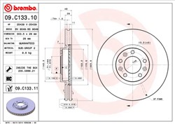 Bremžu diski BREMBO 09.C133.11