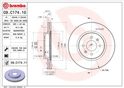 Bremžu disks BREMBO 09.C174.11 (pārdošanas vienība - 1 gab.)_2