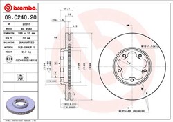 Bremžu diski BREMBO 09.C240.20
