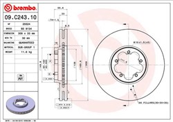Bremžu disks BREMBO 09.C243.10 (pārdošanas vienība - 1 gab.)_2