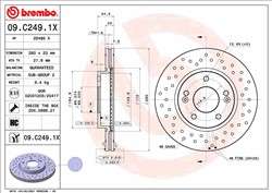 Bremžu diski BREMBO 09.C249.1X