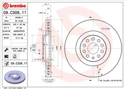 Bremžu disks BREMBO 09.C306.11 (pārdošanas vienība - 1 gab.)_0