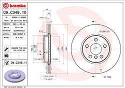 Bremžu disks BREMBO 09.C349.11 (pārdošanas vienība - 1 gab.)_2