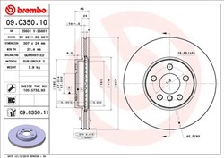 Bremžu disks BREMBO 09.C350.11 (pārdošanas vienība - 1 gab.)_2