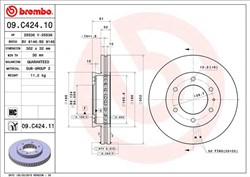 Bremžu disks BREMBO 09.C424.11 (pārdošanas vienība - 1 gab.)_2