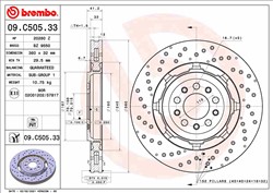 Bremžu diski BREMBO 09.C505.33