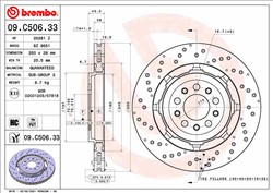 Bremžu diski BREMBO 09.C506.33