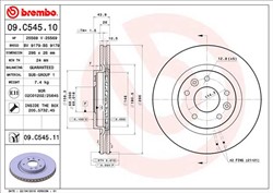 Bremžu disks BREMBO 09.C545.11 (pārdošanas vienība - 1 gab.)_2