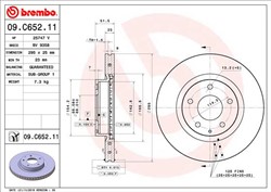 Bremžu disks BREMBO 09.C652.11 (pārdošanas vienība - 1 gab.)_2