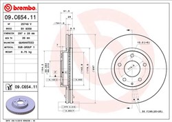 Bremžu disks BREMBO 09.C654.11 (pārdošanas vienība - 1 gab.)_0