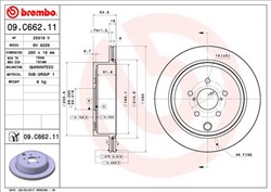 Bremžu disks BREMBO 09.C662.11 (pārdošanas vienība - Komplekts)_2