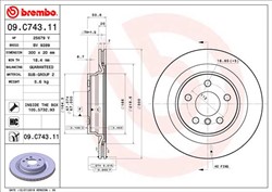 Bremžu diski BREMBO 09.C743.11