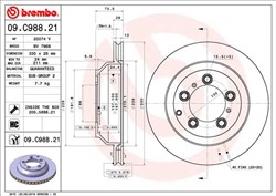 Гальмівний диск BREMBO 09.C988.21