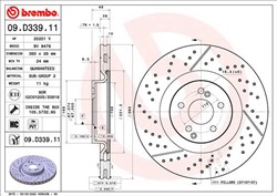 Bremžu diski BREMBO 09.D339.11