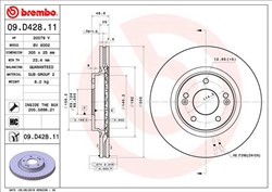 Bremžu disks BREMBO 09.D428.11 (pārdošanas vienība - 1 gab.)_0
