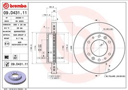 Bremžu diski BREMBO 09.D431.11