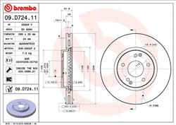 Тормозной диск BREMBO 09.D724.11_0