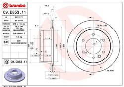 Тормозной диск BREMBO 09.D853.11