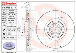 Гальмівний диск BREMBO 09.D982.11