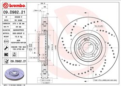 Гальмівний диск BREMBO 09.D982.21