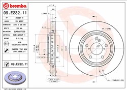 Тормозной диск BREMBO 09.E232.11