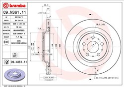Bremžu diski BREMBO 09.N361.11