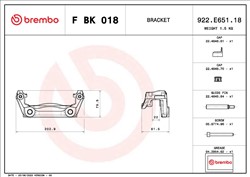 Brake Caliper Bracket Set F BK 018_1