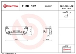 Brake Caliper Bracket Set F BK 022_3