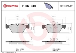 BREMBO Disk pločice - tuning P 06 040X