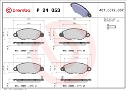 BREMBO Piduriklotside komplekt, ketaspidur P 24 053_2