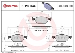 BREMBO Disk pločice - tuning P 28 044X