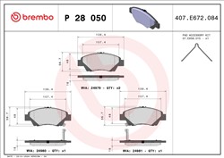 BREMBO Disk pločice - tuning P 28 050X