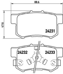 Brake Pad Set, disc brake P 28 051_0