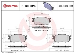 BREMBO Piduriklotside komplekt, ketaspidur P 30 026_0