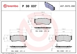 BREMBO Piduriklotside komplekt, ketaspidur P 30 037_0