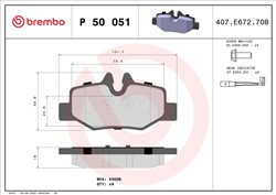 BREMBO Piduriklotside komplekt, ketaspidur P 50 051_0
