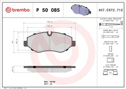 Piduriklotsi komplekt BREMBO P 50 085