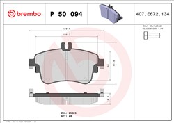 BREMBO Disk pločice - tuning P 50 094X